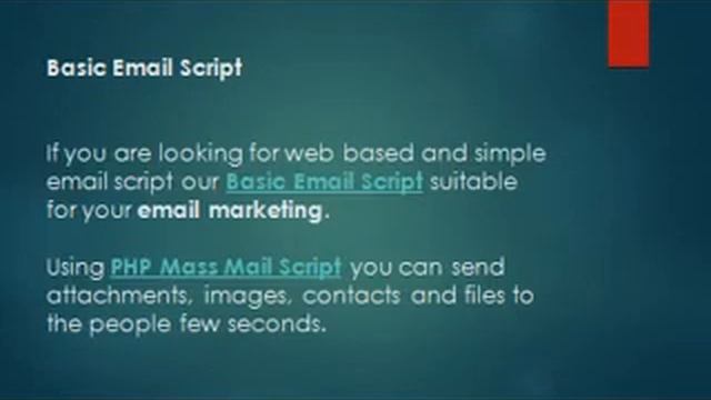 Basic Email Script | Readymade Mass Mail Script