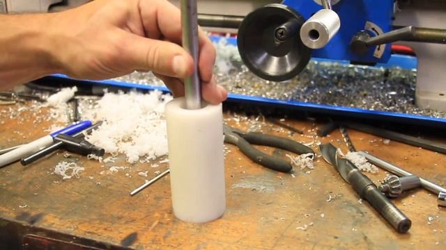 Making A New Motorcycle Frame Slider From Acetal On The Mini Lathe
