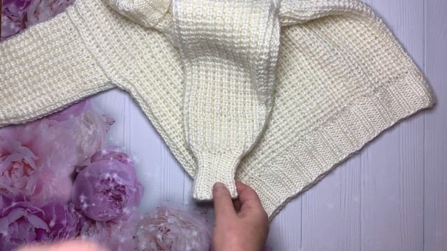 Часть 1. Зимний детский комплект, джемпер, описание вязания