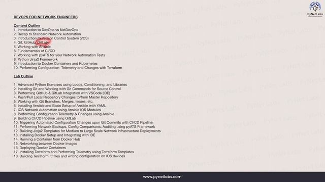 Demo Video: DevOps Training For Network Engineers By PyNet Labs - Course Overview #launch #devops