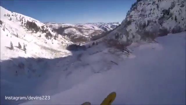 Американский лыжник чудом выжил после падения с крутого обрыва