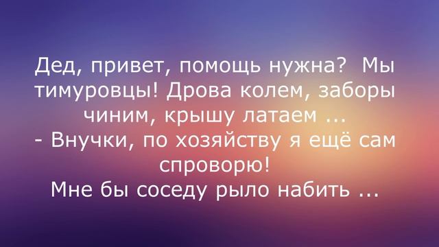 Анекдот про тимуровцев
