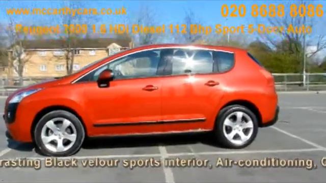Peugeot 3008 1.6 HDi Diesel 112 Bhp Sport 5-Door Auto AK60 McCarthy Cars