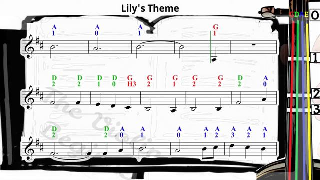 Lily's Theme | Harry Potter | Violin SHEET MUSIC [With Fingerings] [Level 2] New Key