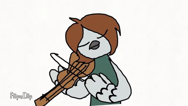 Гулька играет на скрипке