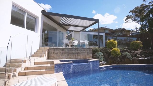 Unique Shape Frenchs Forest Pergola With Operable Roof Louvres