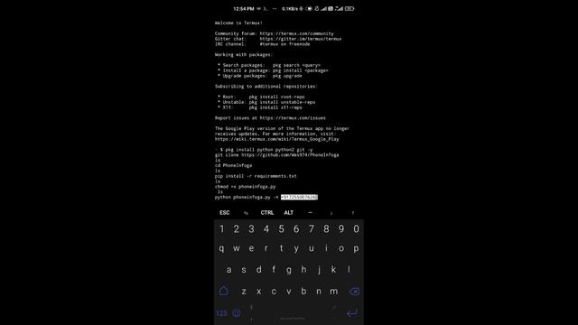 Phoneinfoga Tutorial Termux In Simple Way...