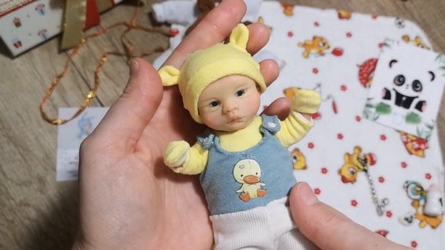 Обзор мини реборна. Handmade Doll Made Of Polymer Clay | кукла ручной работы |