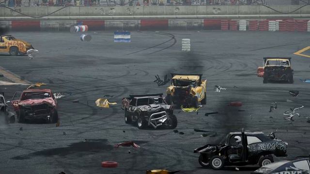 WRECKFEST - Last Man Standing (24 Car Destruction Derby) Gameplay - Madman Stadium - Director's Cam
