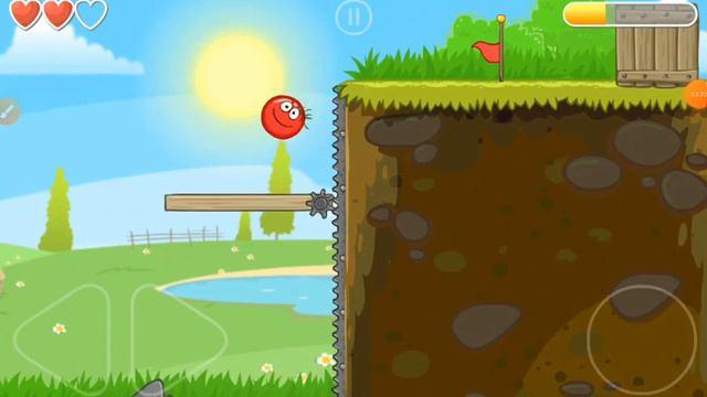 Прохожу красный шарик, но не весь.