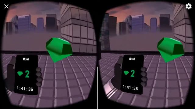 Проходим игру Run VR (простите за плохое качество и звук)