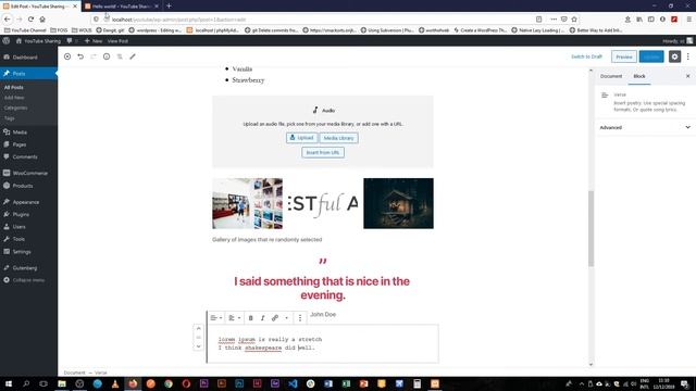 Add Verse And Poems In The Wordpress Block Editor Using Verse Blocks