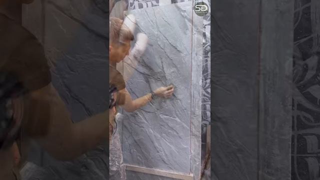 Текстура камня из гипсовой штукатурки.