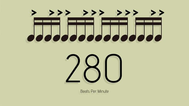 BPM = 280　メトロノーム - Metronome - 16分 アクセント3-3