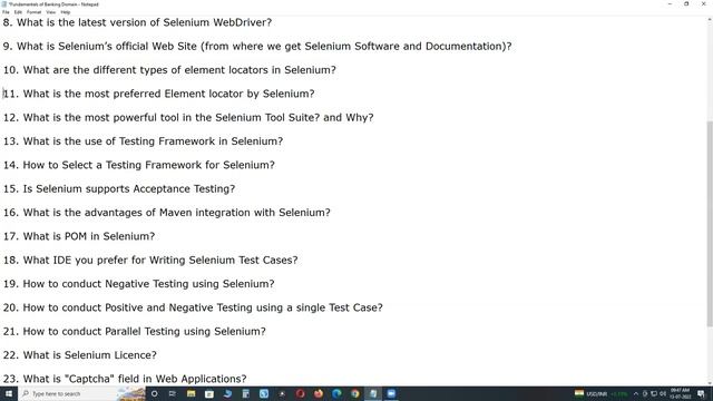 Selenium Interview Questions For Fresher | G C Reddy Software Testing |