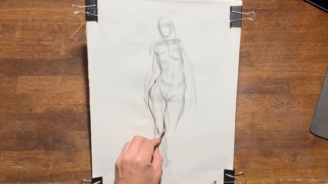 Figure Drawing Timelapse #6. 8 Min Pose