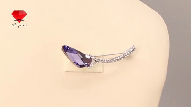 Bije.ru: Брошь с покрытием белым золотом и кристаллами Swarovski  Avalon (Авалон)
