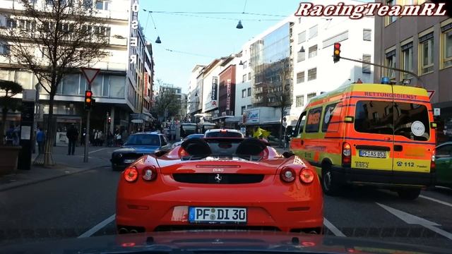Ferrari F430 Spider Cruist Durch Die Stadt Und Alle Schauen Hinterher
