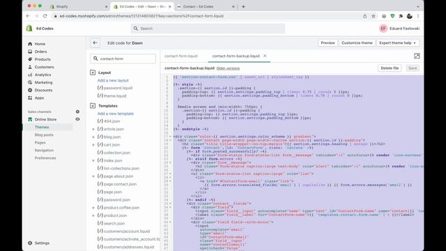 Editing Shopify Contact Forms Without An App - Part 1