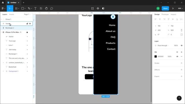 Figma Tutorial - Interactive Mobile Navigation Menu | UI/UX Design Tutorial