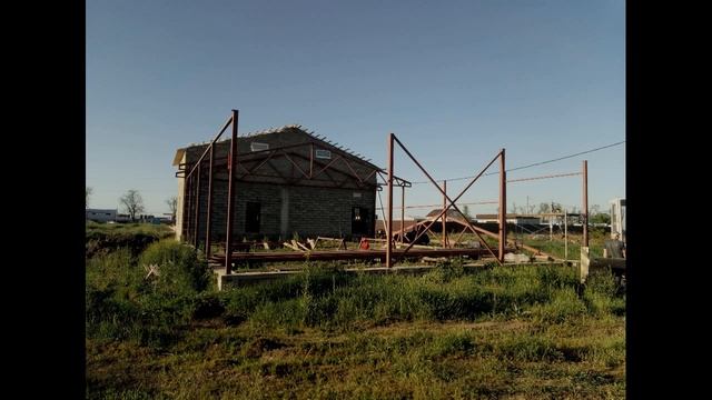 Каркас Ангара 240 м кв и рядом Забор 90 метров