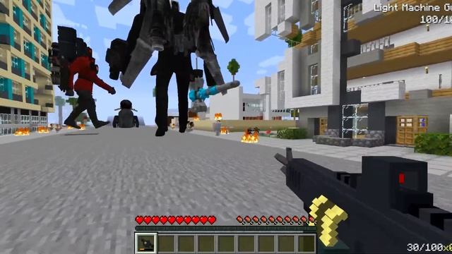 GIANT CAMERAMAN TITAN Vs SKIBIDI TOILETS ARMY In Minecraft - Garry's Mod - Animation