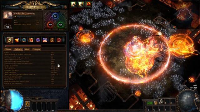 Path Of Exile 3.1: Low Life RF Phoenix AFK Kill RF ON No Flasks/fortify