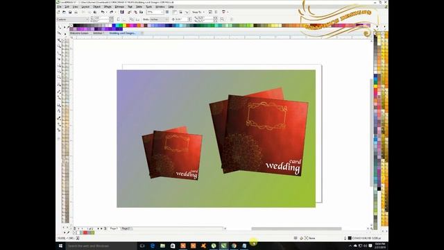 Coreldraw X7 Tutorial - How To Download Wedding Card Designs CDR FILE By Graphics Designs