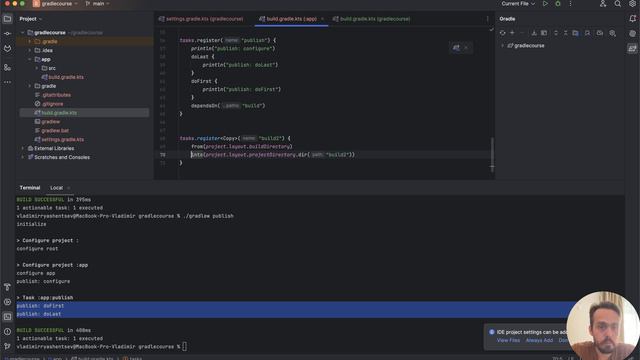 Gradle Tasks 5: Action Task на основе Copy