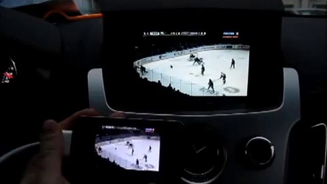 Подключение IPhone к штатному монитору автомобиля Cadillac CTS  - внешнее управление
