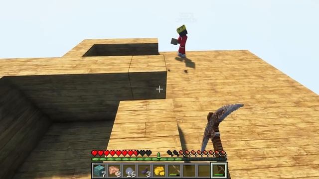 Minecraft But We’re On ONE REALISTIC BLOCK!