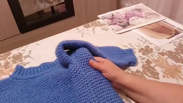 Свитер Голубое небо готов.