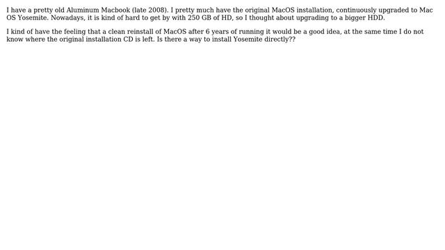 Apple: Late 2008 Apple Aluminium MacBook Complete Reinstall