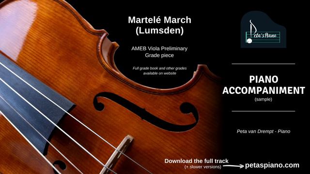 Martelé March (Lumsden) - Piano Accompaniment (sample)