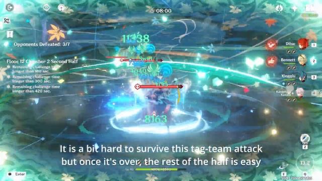 C6 Razor Aggravate And C4 Diluc Reverse Vaporize - Genshin Impact Abyss 3.6 - Floor 12 9 Stars