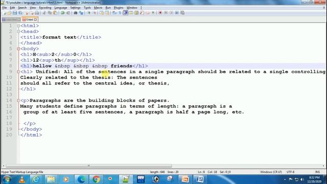 HTML Text Formatting Tags Tutorial In Hindi   Urdu   Part II