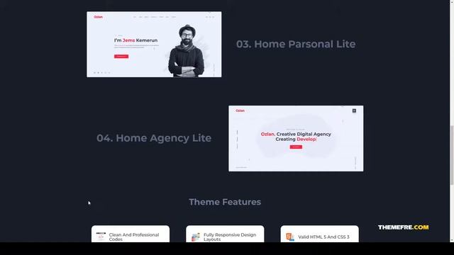Ozlan - Minimal Portfolio WordPress Theme Resume Theme Developer Morisaki