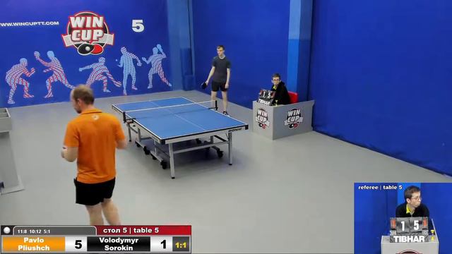 14:00 Плющ Павел 2-3 Сорокин Владимир   Cтол 5  ЮГ-4  29.04.22