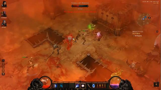 Diablo 3: Magda Fight (Wizard And WD)