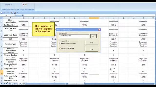 Excel macro for reading  Universal File