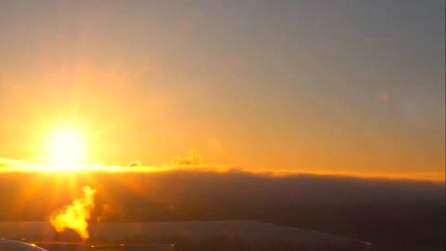 Закат в туман