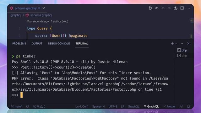 8  Laravel Graphql - User Belongsto Post