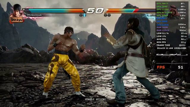 Tekken 7 -  GTX 750Ti 2GB - I5 3470 - 16GB Ram - 1080p
