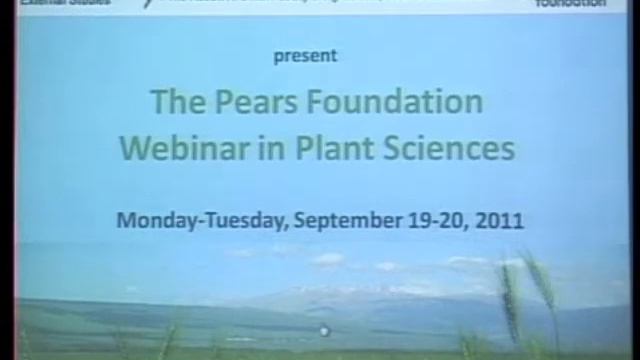 The Pears Webinar In Plant Sciences - 1st Session