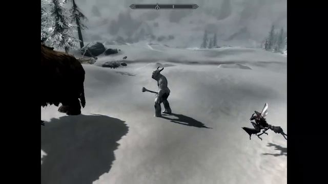 Skyrim Battles - Netch Vs Mammoth Vs Chaurus Hunter Vs Frost Giant (2 Rounds)