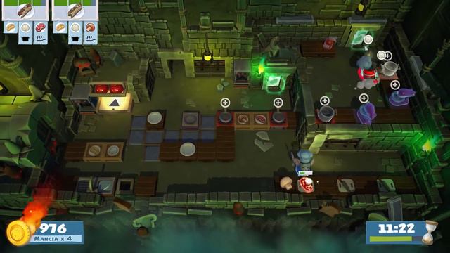 Overcooked 2. Story 6-6 (final Stage) | 2 Players Online Coop | Time Remaining 07:34