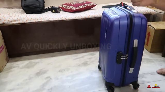 American Tourister Polycarbonate 55 Cms Midnight Blue Carry-on ||  AV Quickly  Unboxing ||