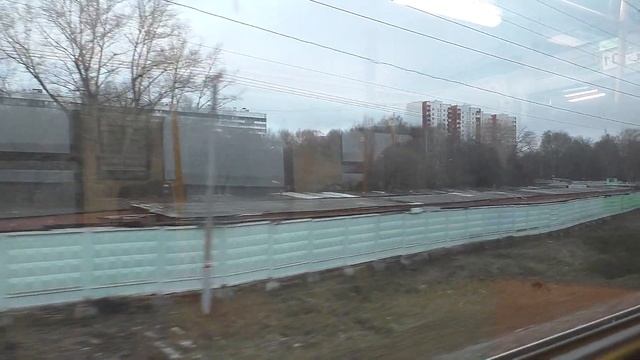 Видео из окна вагона по маршруту ст. Москва-Белорусская - ст. Лобня МЦД-1D1 - Одинцово - Лобня.