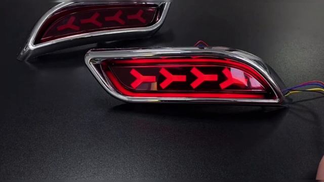 Светодиодные накладки на задний бампер Приора 2