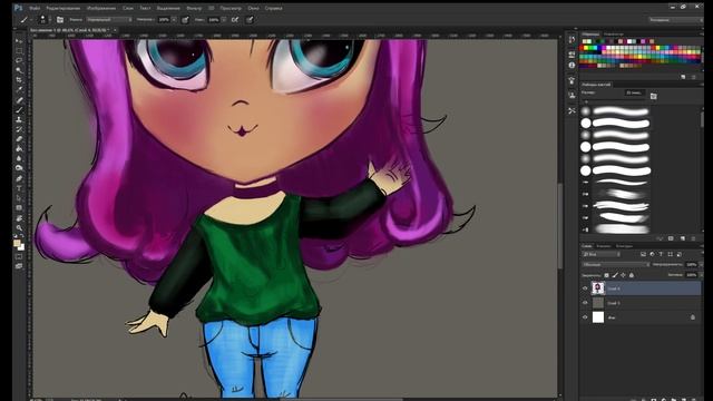 ? Арт Чиби в фотошоп | Photoshop Speed Painting Chibi Art